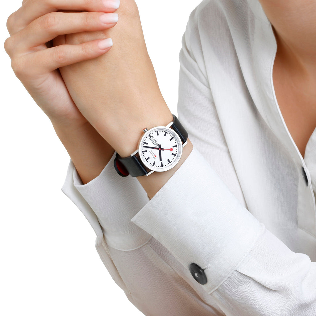 Mondaine Classic Unisex White Watch