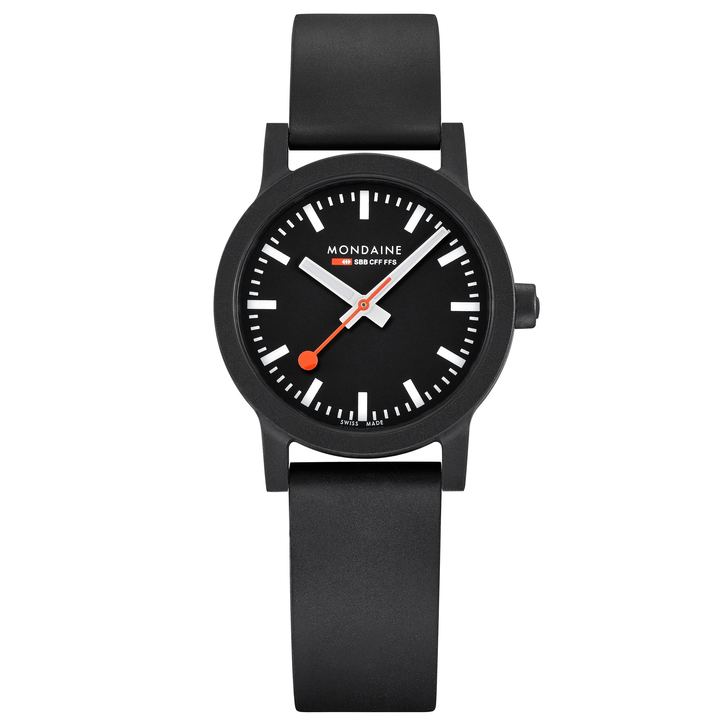 Mondaine Essence Unisex Black Watch