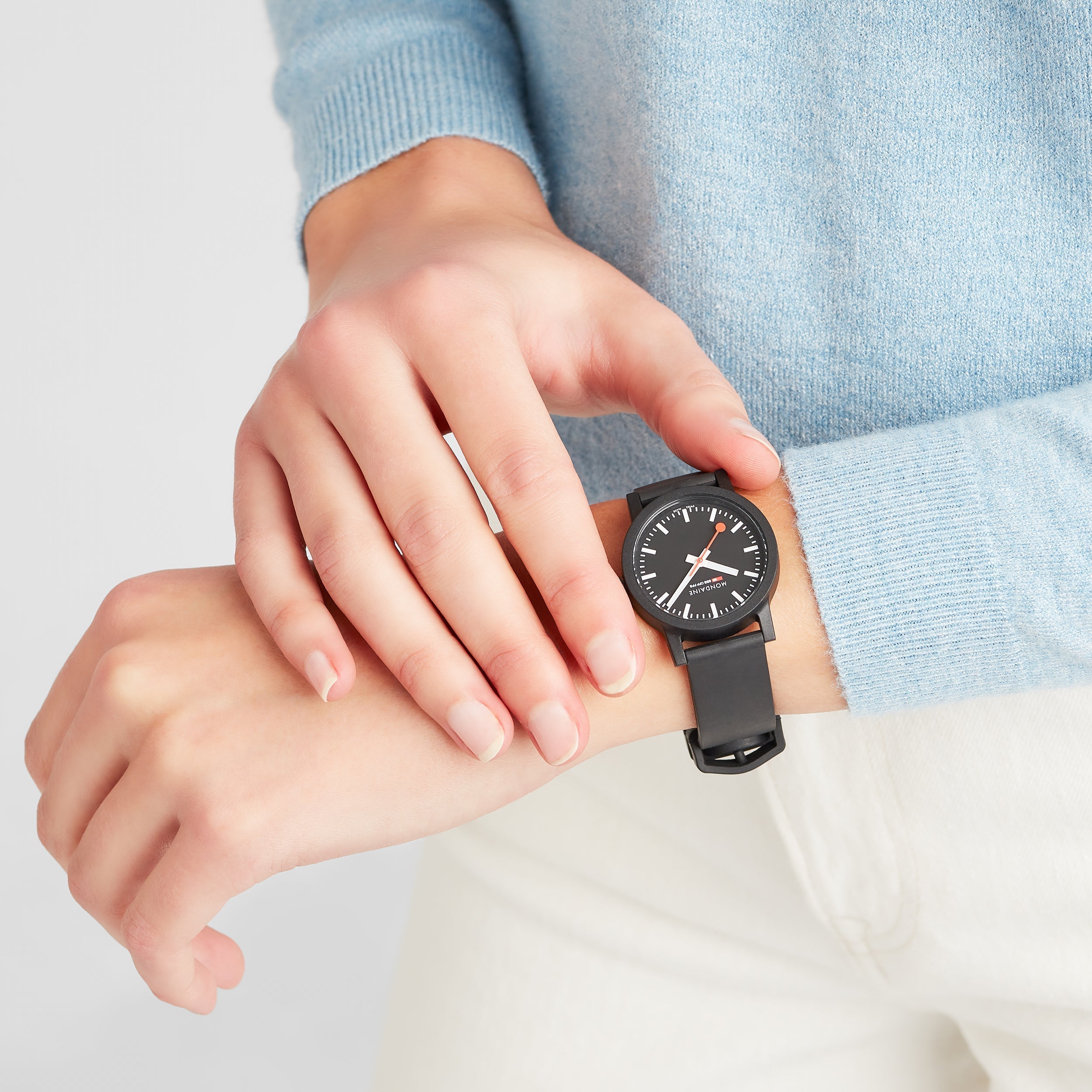 Mondaine Essence Unisex Black Watch