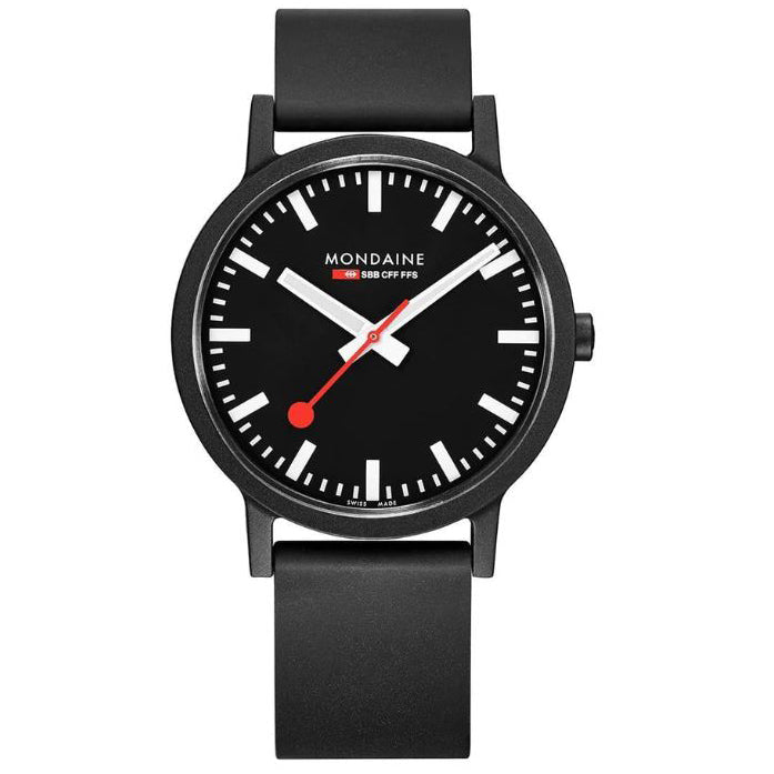 Mondaine Essence Unisex Black Watch