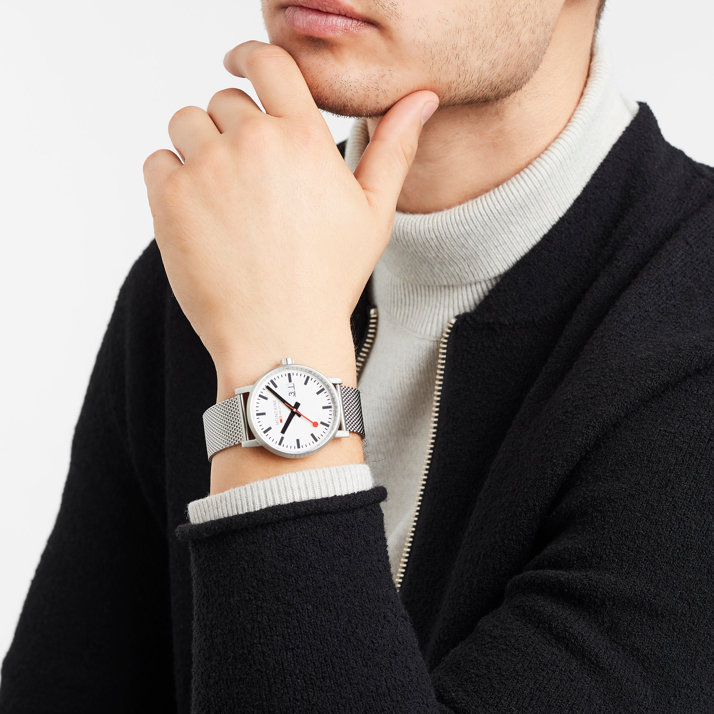 Mondaine Evo2 Unisex White Watch