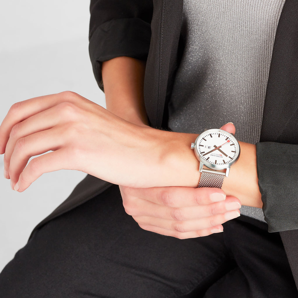 Mondaine Evo2 Unisex White Watch