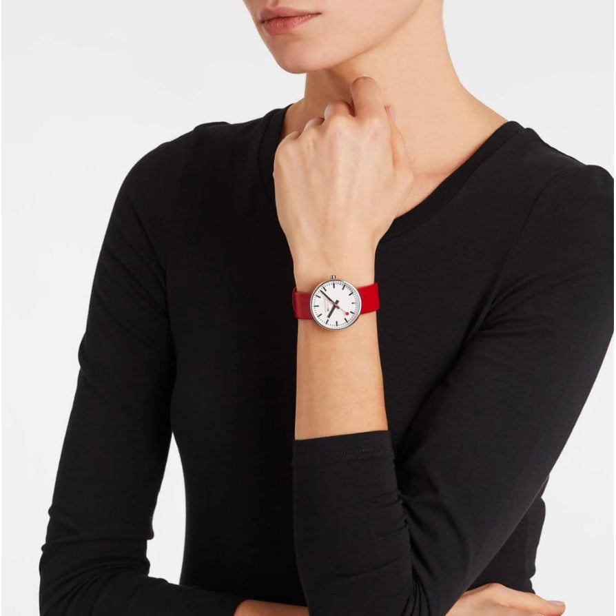 Mondaine Mini Giant Unisex White Watch