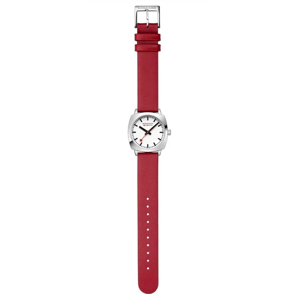 Mondaine Petite Cushion Square Ladies Black Watch