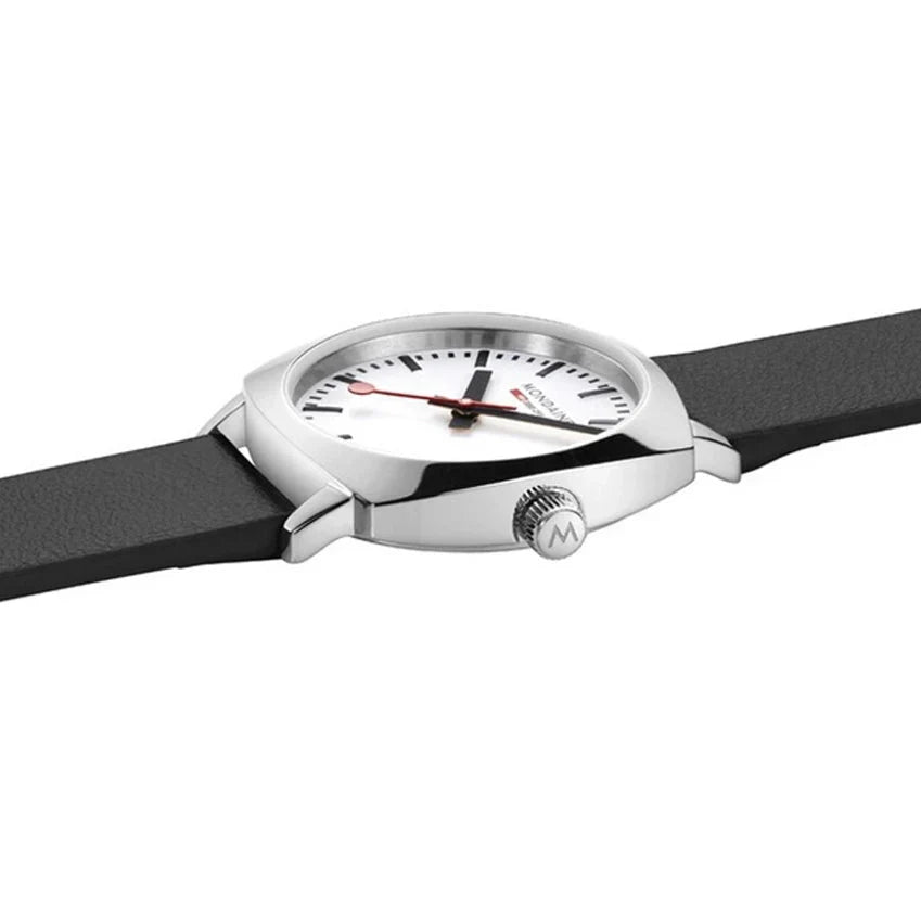 Mondaine Petite Cushion Square Ladies White Watch
