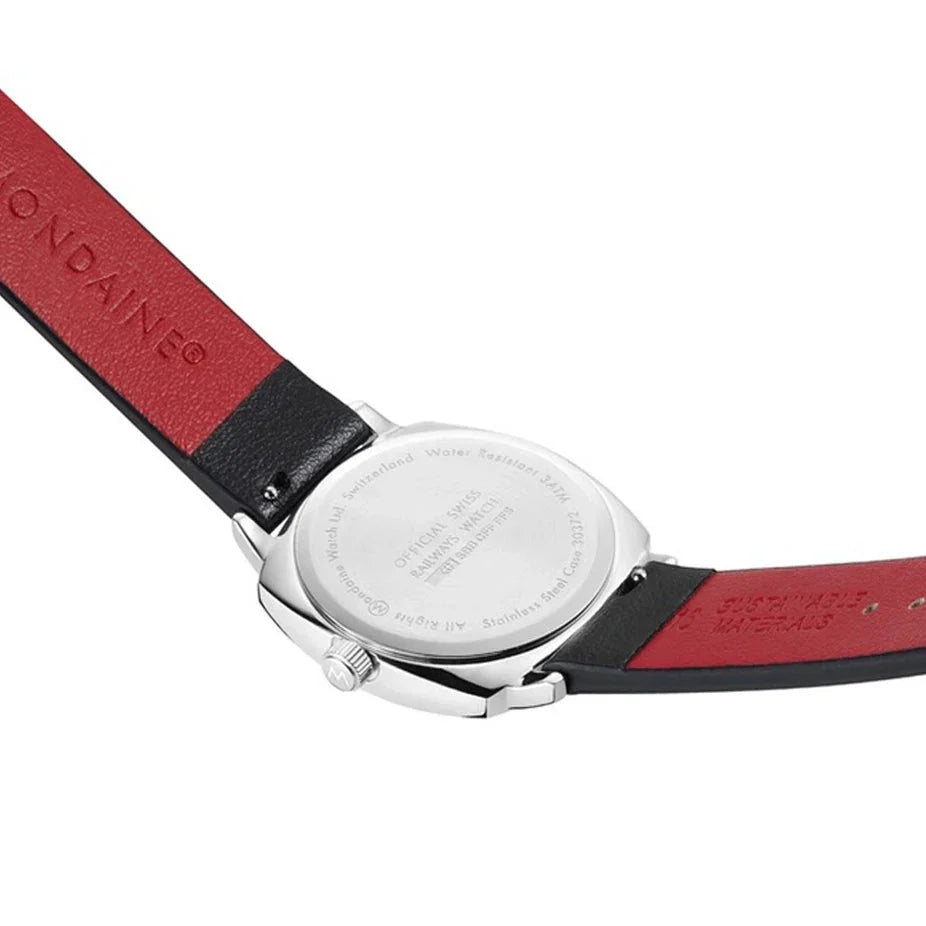 Mondaine Petite Cushion Square Ladies White Watch