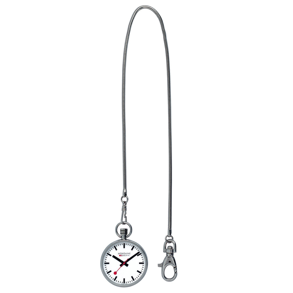 Mondaine Unisex White Pocket Watch
