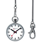 Mondaine Unisex White Pocket Watch