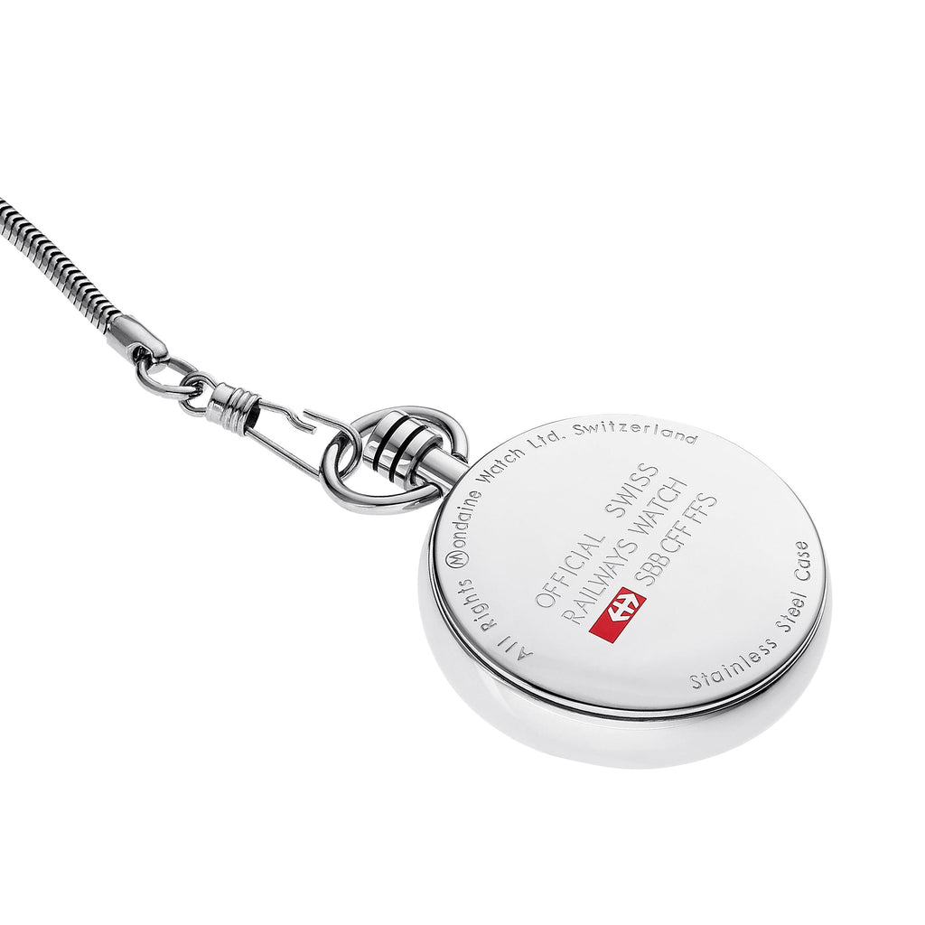 Mondaine Unisex White Pocket Watch