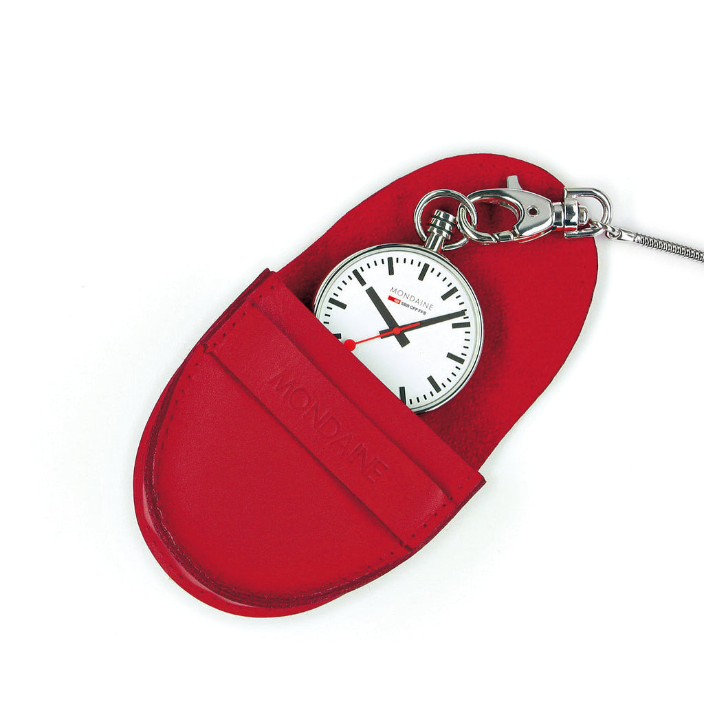 Mondaine Unisex White Pocket Watch
