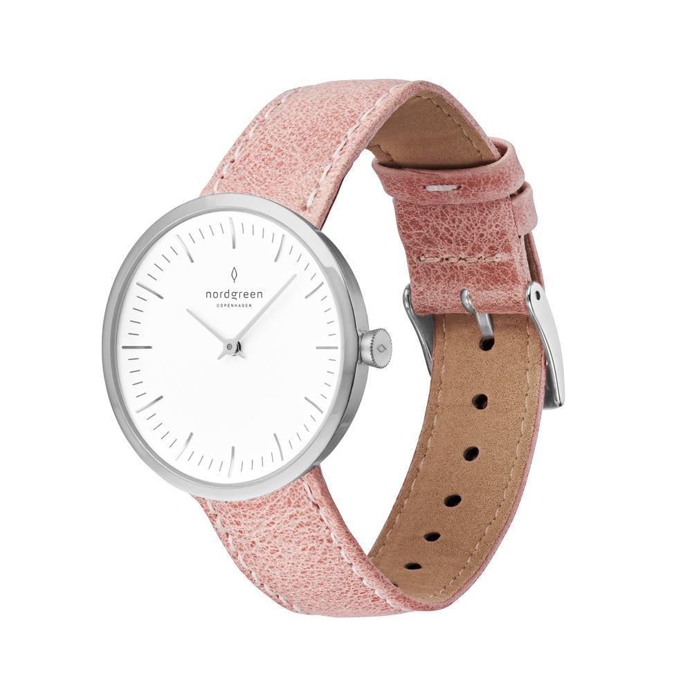 Nordgreen Infinity 32mm Ladies' Pink Leather Watch