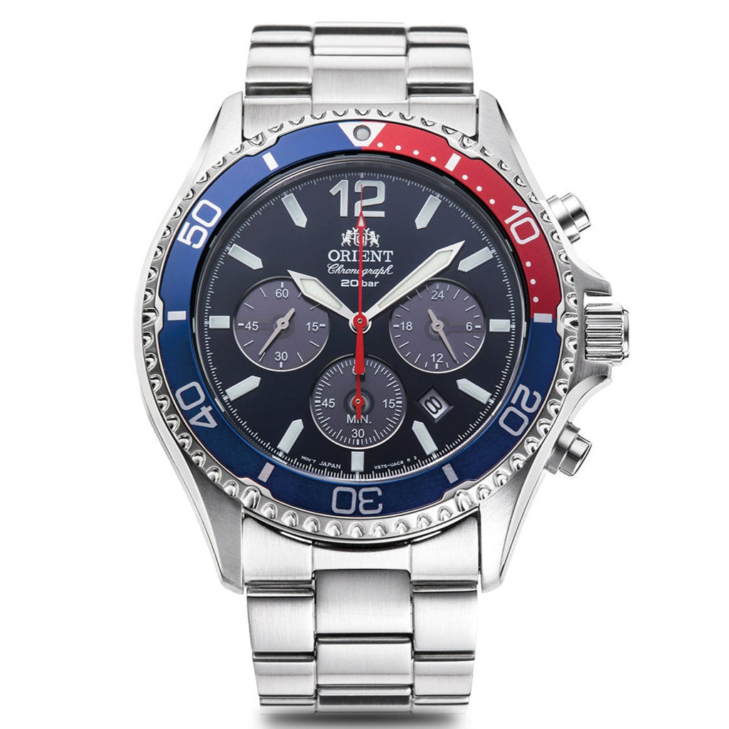 Orient Mako Solar Men's Silver Watch