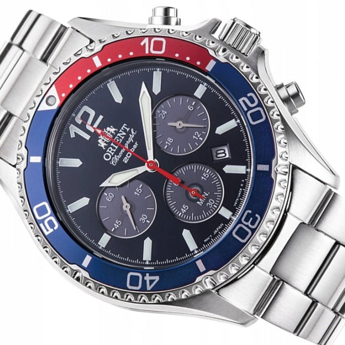 Orient Mako Solar Men's Silver Watch