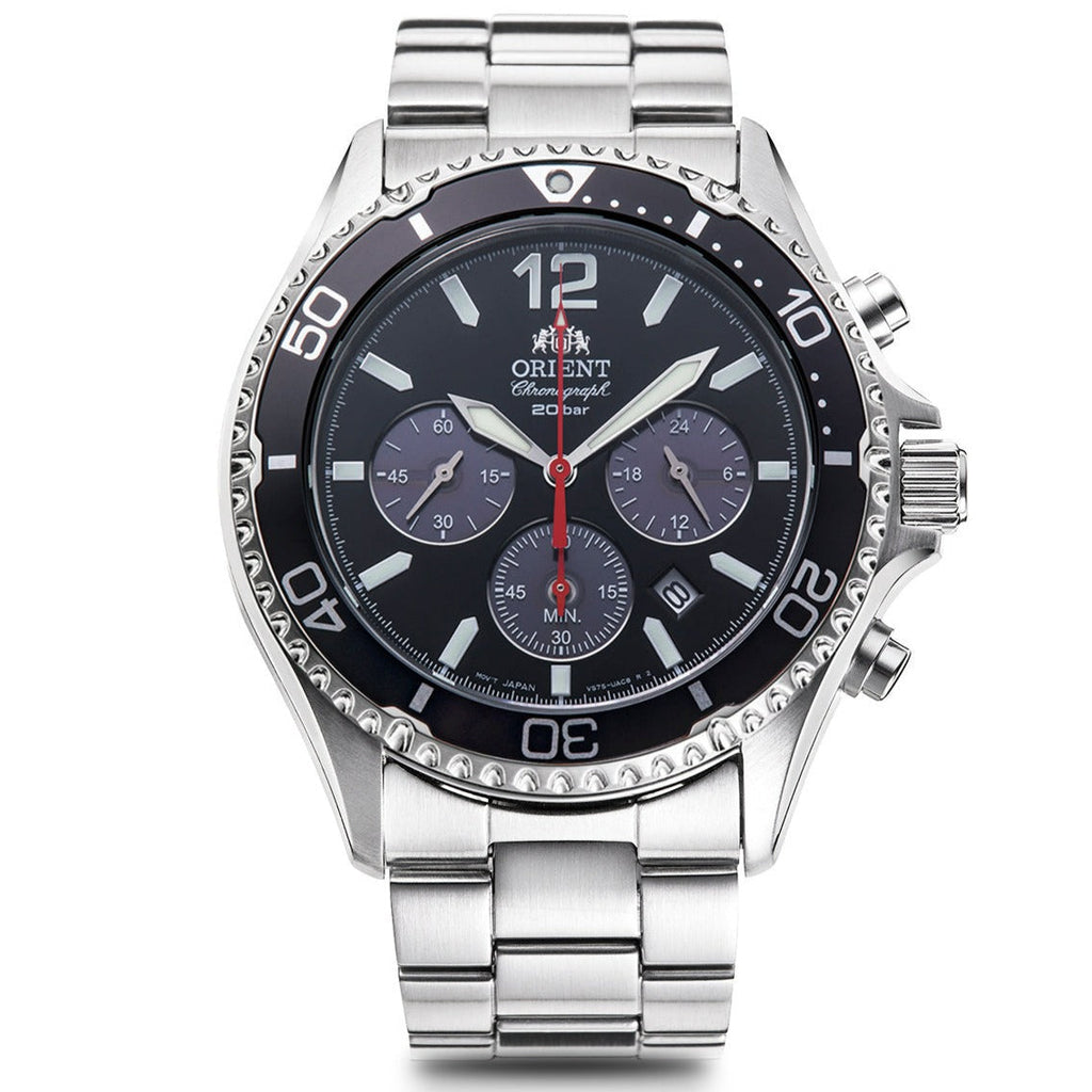 Orient Mako Solar Men's Silver Watch