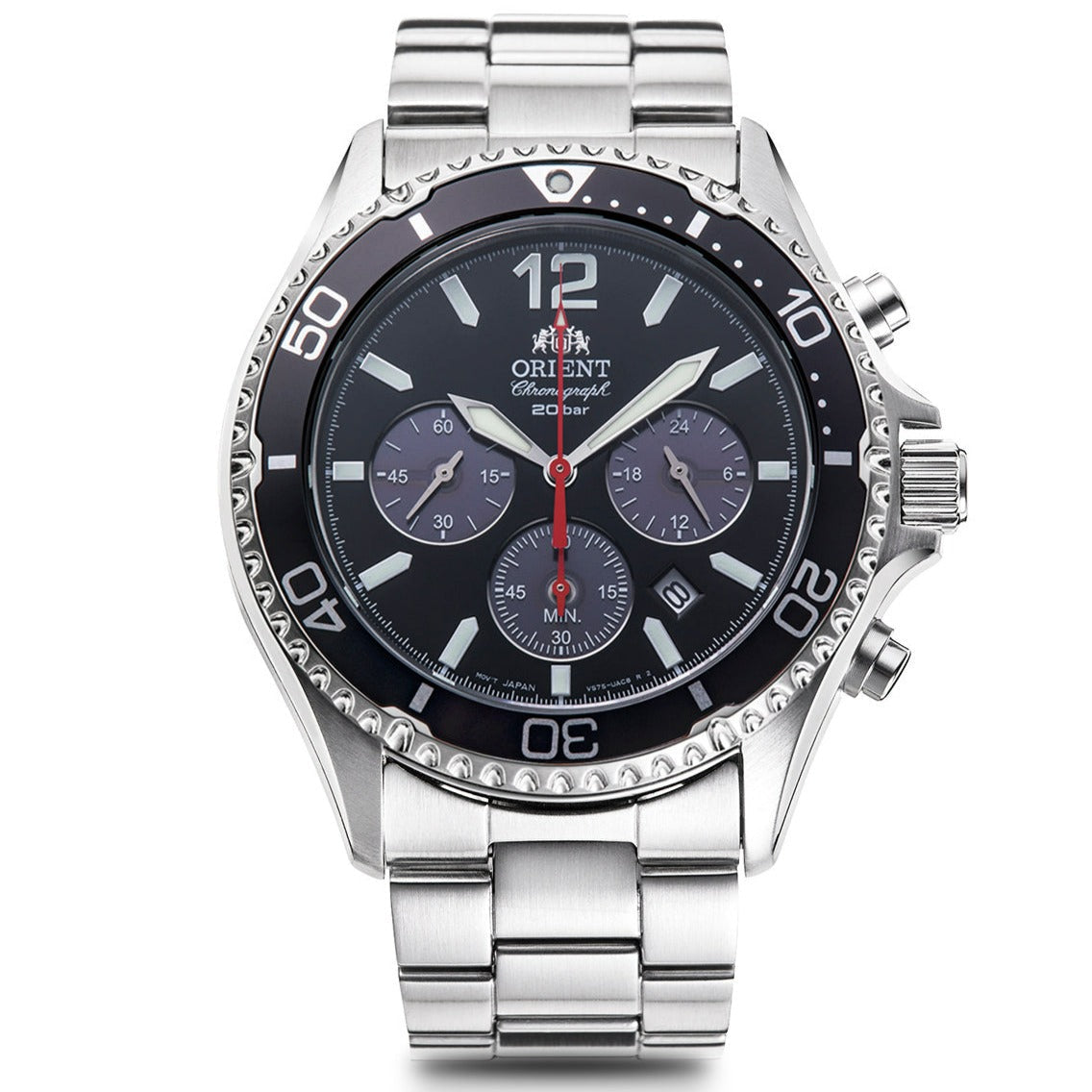 Orient Mako Solar Men's Silver Watch