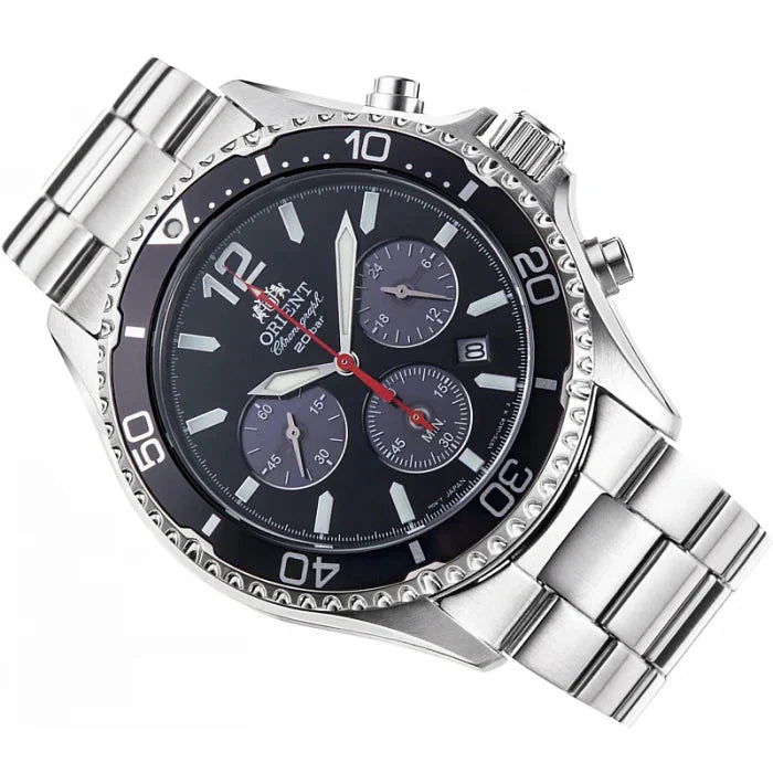 Orient Mako Solar Men's Silver Watch
