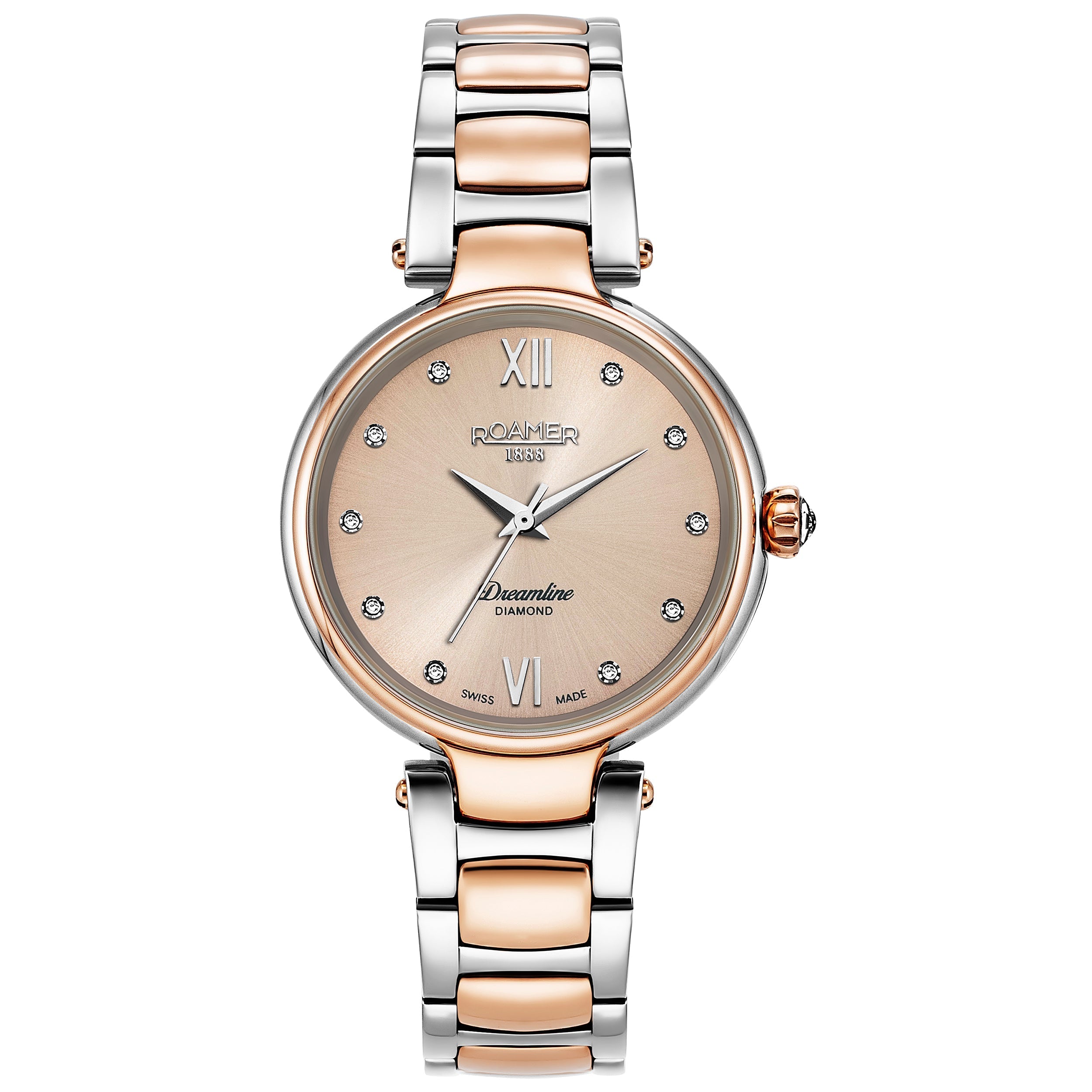 Roamer Dreamline Diamonds Ladies Two-Tone Rose Gold Watch
