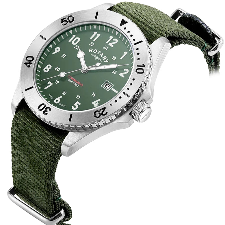 Rotary Commando Men's Green Watch