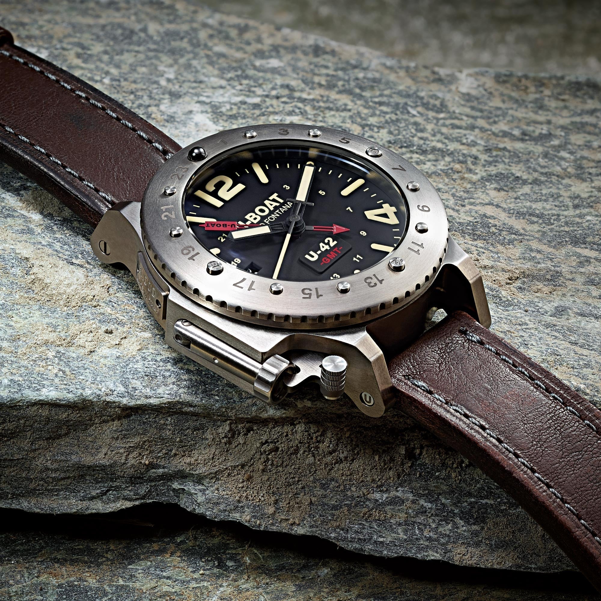 U-Boat Men's Brown GMT Watch