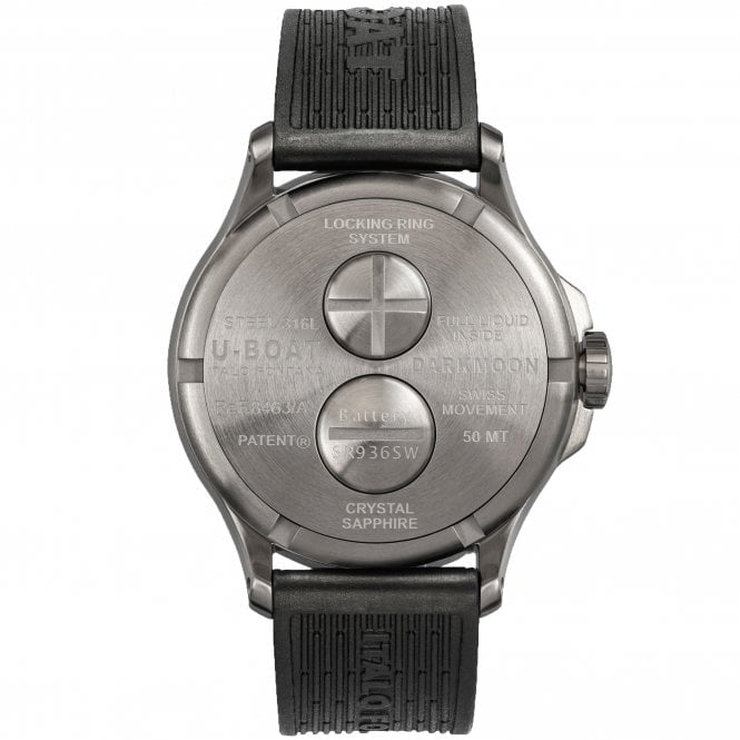 U-Boat Men's Black Darkmoon SS/A Watch