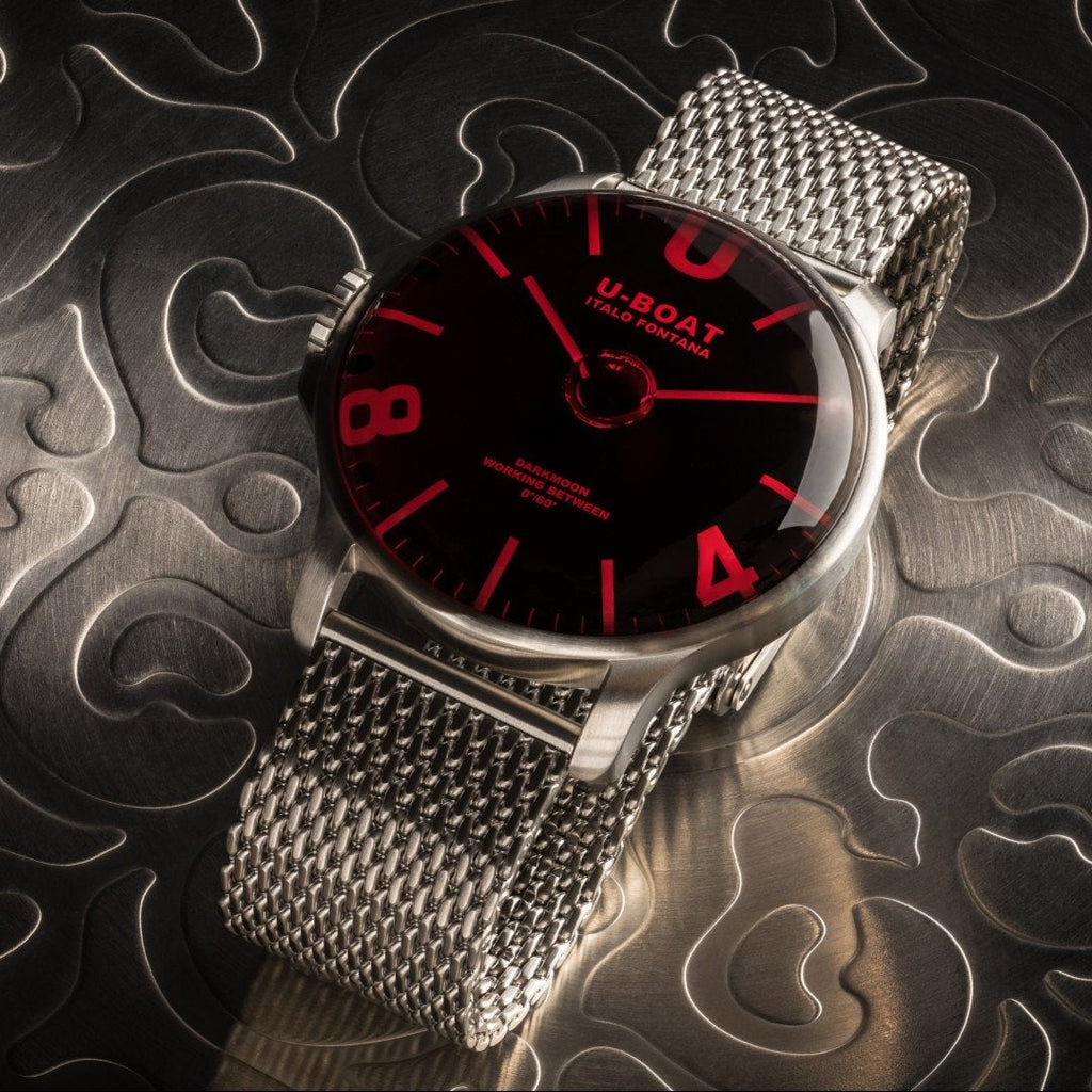 U-Boat Men's Red Darkmoon SS/A Watch