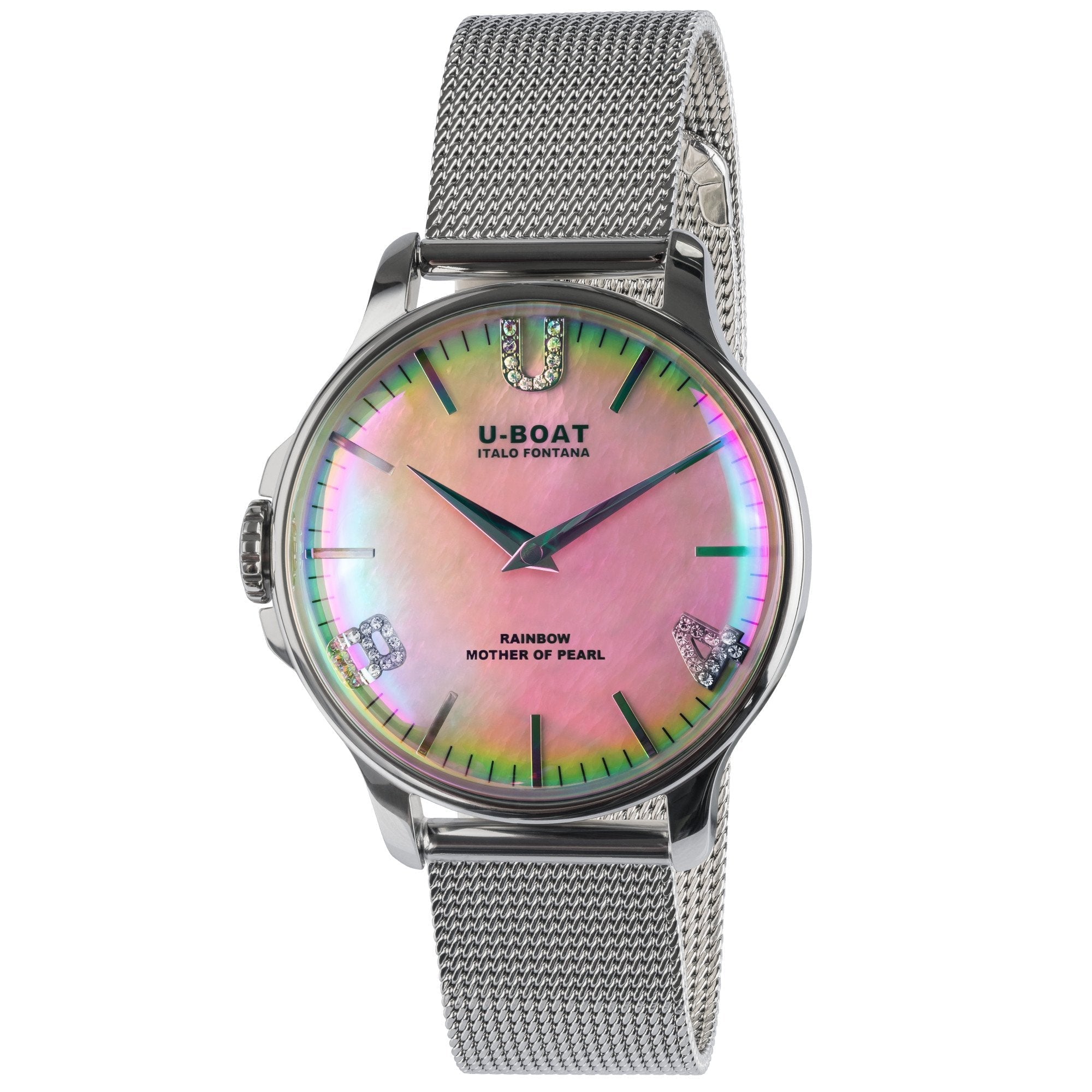 U-Boat Ladies Pink MOP Rainbow Watch