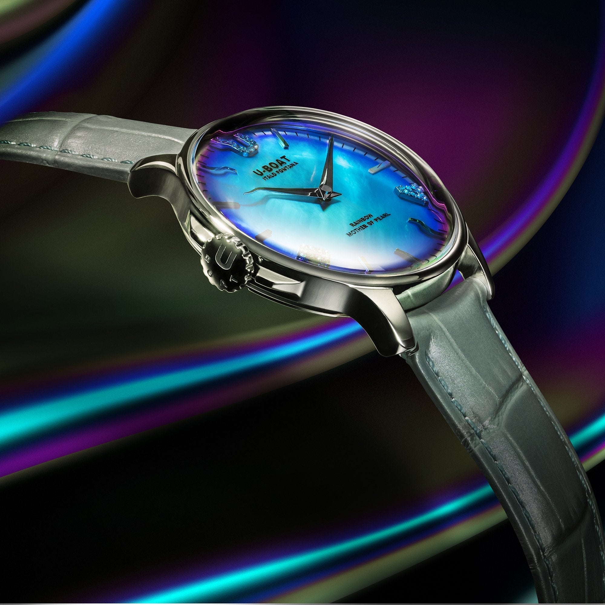 U-Boat Ladies Turquoise Rainbow Watch