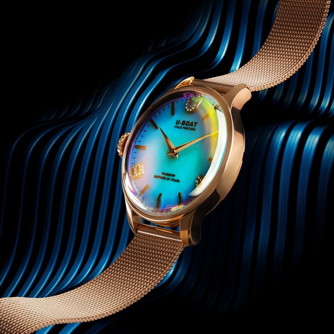 U-Boat Ladies Gold Rainbow Watch