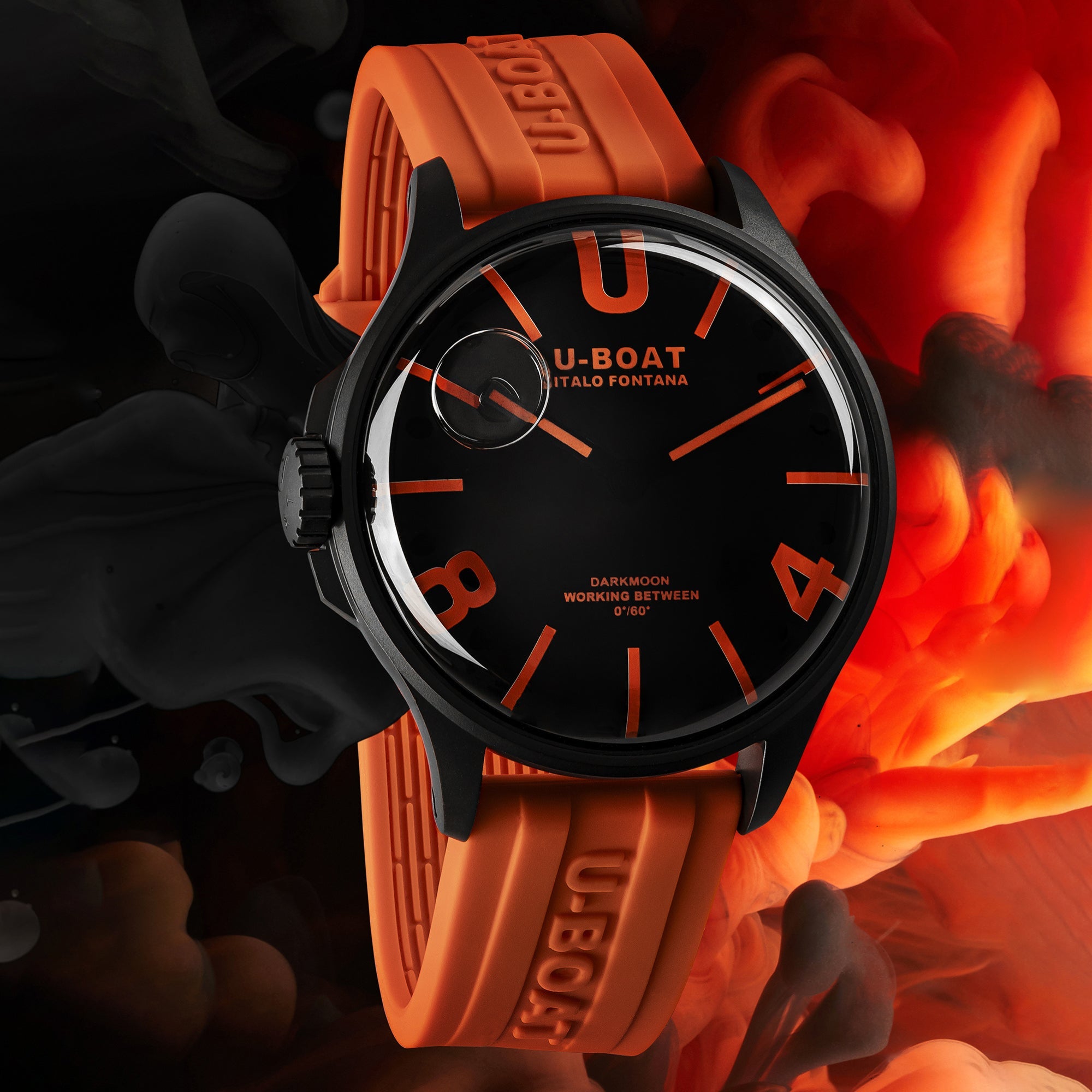 U-Boat Capsoil Darkmoon Men's Orange Watch