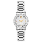 Versace Greca Glam Ladies Silver Watch
