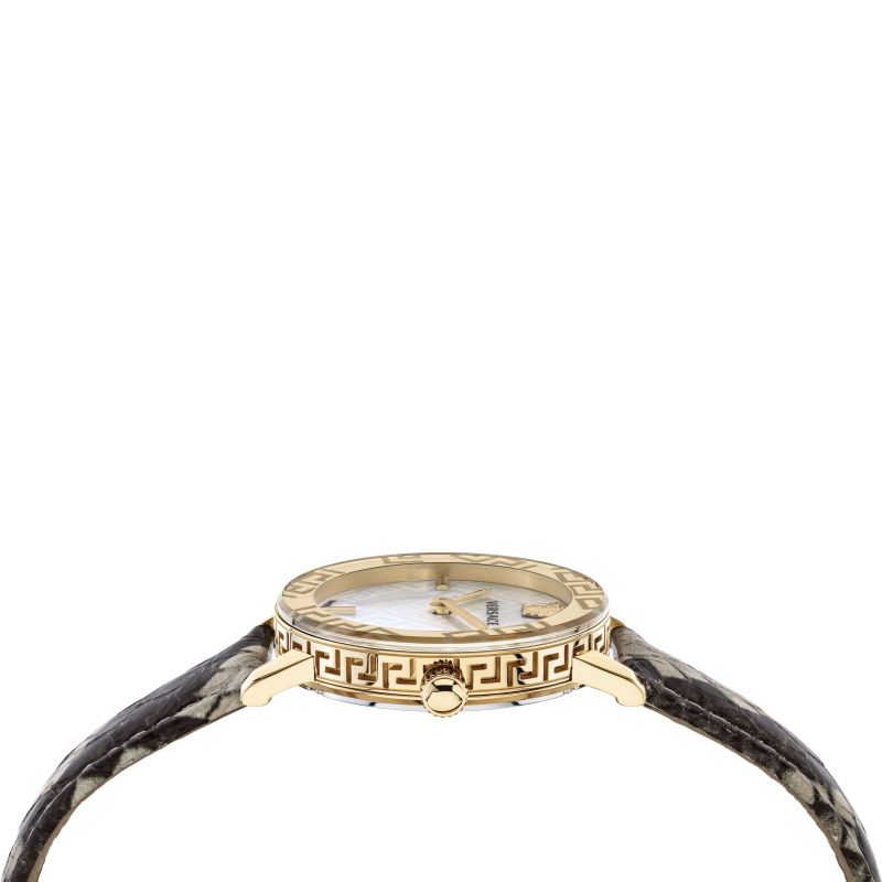 Versace Greca Glass Ladies Black Watch