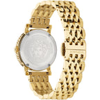 Versace Greca Glass Ladies Gold Watch