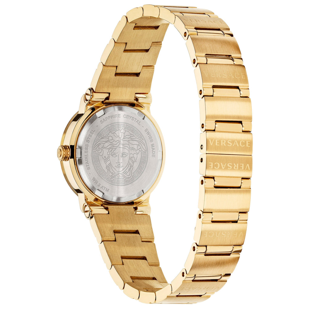 Versace Greca Logo Ladies Gold Watch