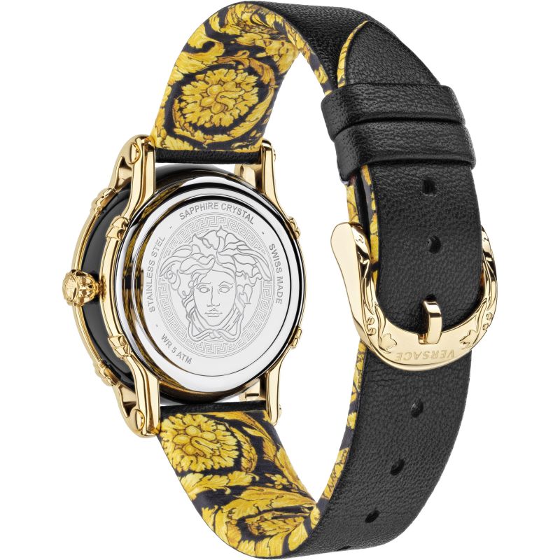 Versace Safety Pin Ladies Black Watch