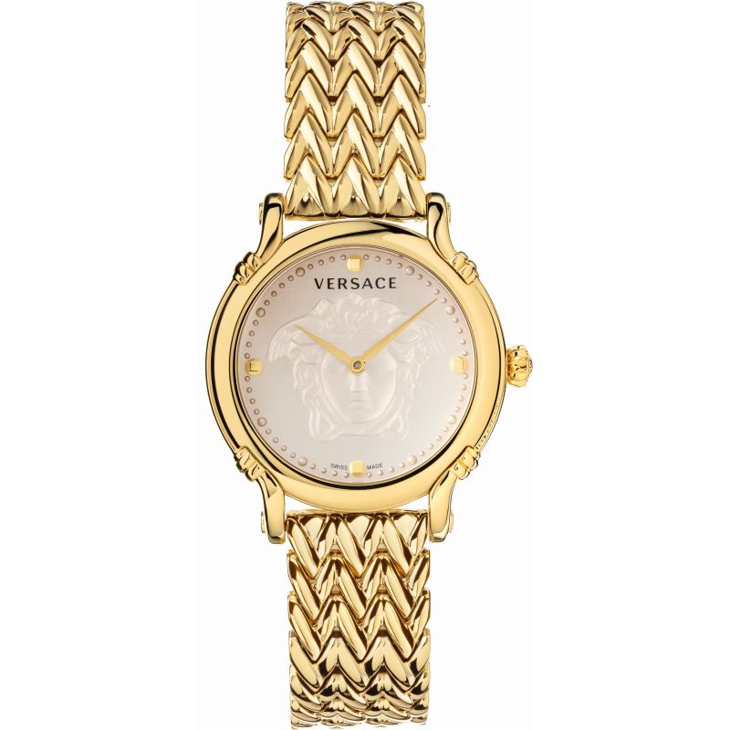 Versace Safety Pin Ladies Gold Watch