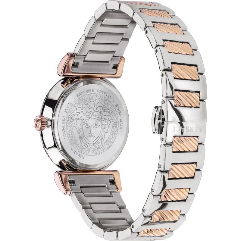 Versace V-Motif Ladies Rose Gold Watch