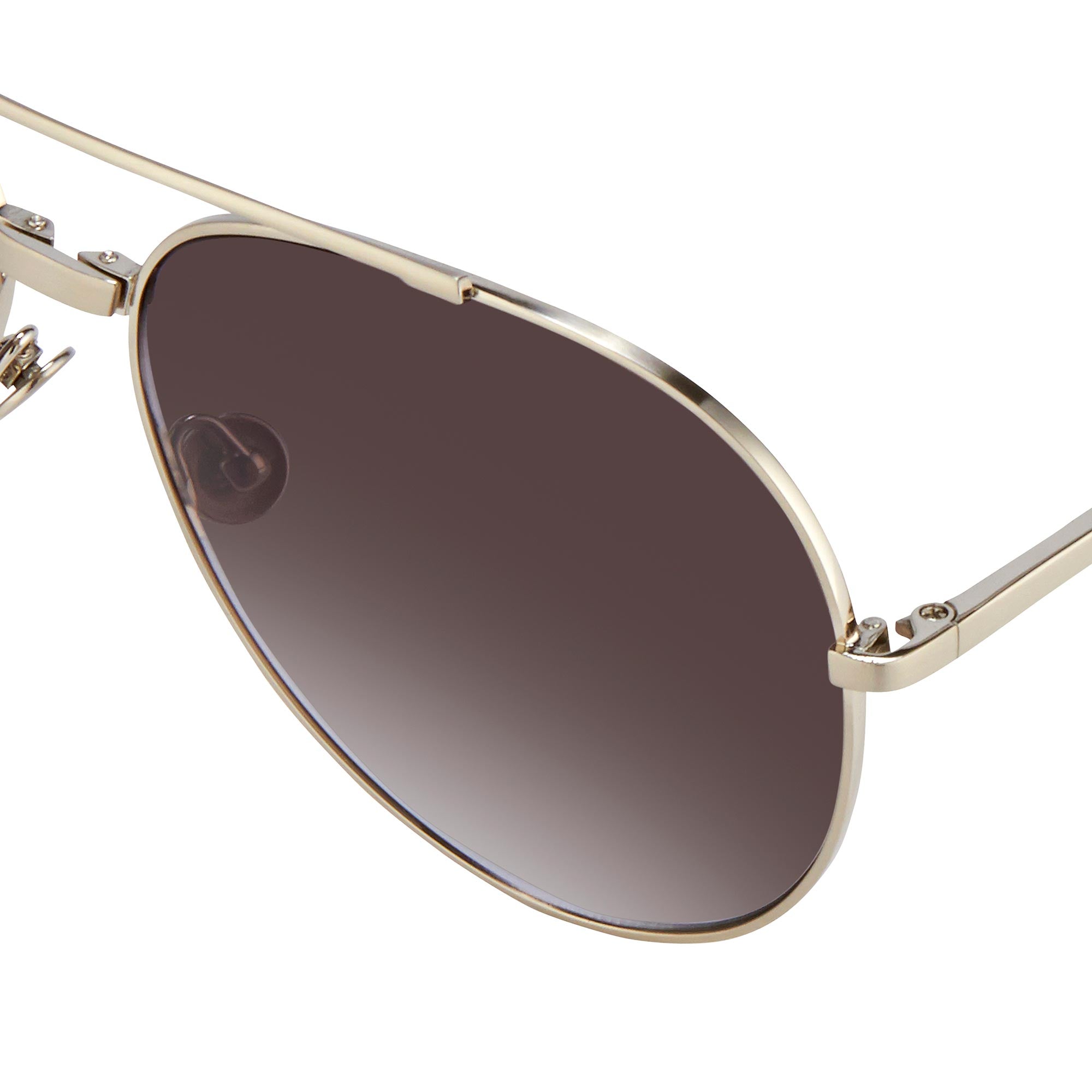 Ann Demeulemeester Unisex Sunglasses White Gold and Grey