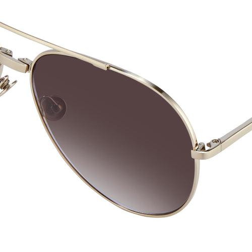 Ann Demeulemeester Unisex Sunglasses White Gold and Grey