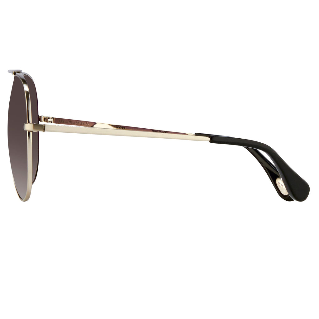 Ann Demeulemeester Unisex Sunglasses White Gold and Grey
