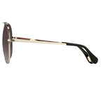 Ann Demeulemeester Unisex Sunglasses White Gold and Grey