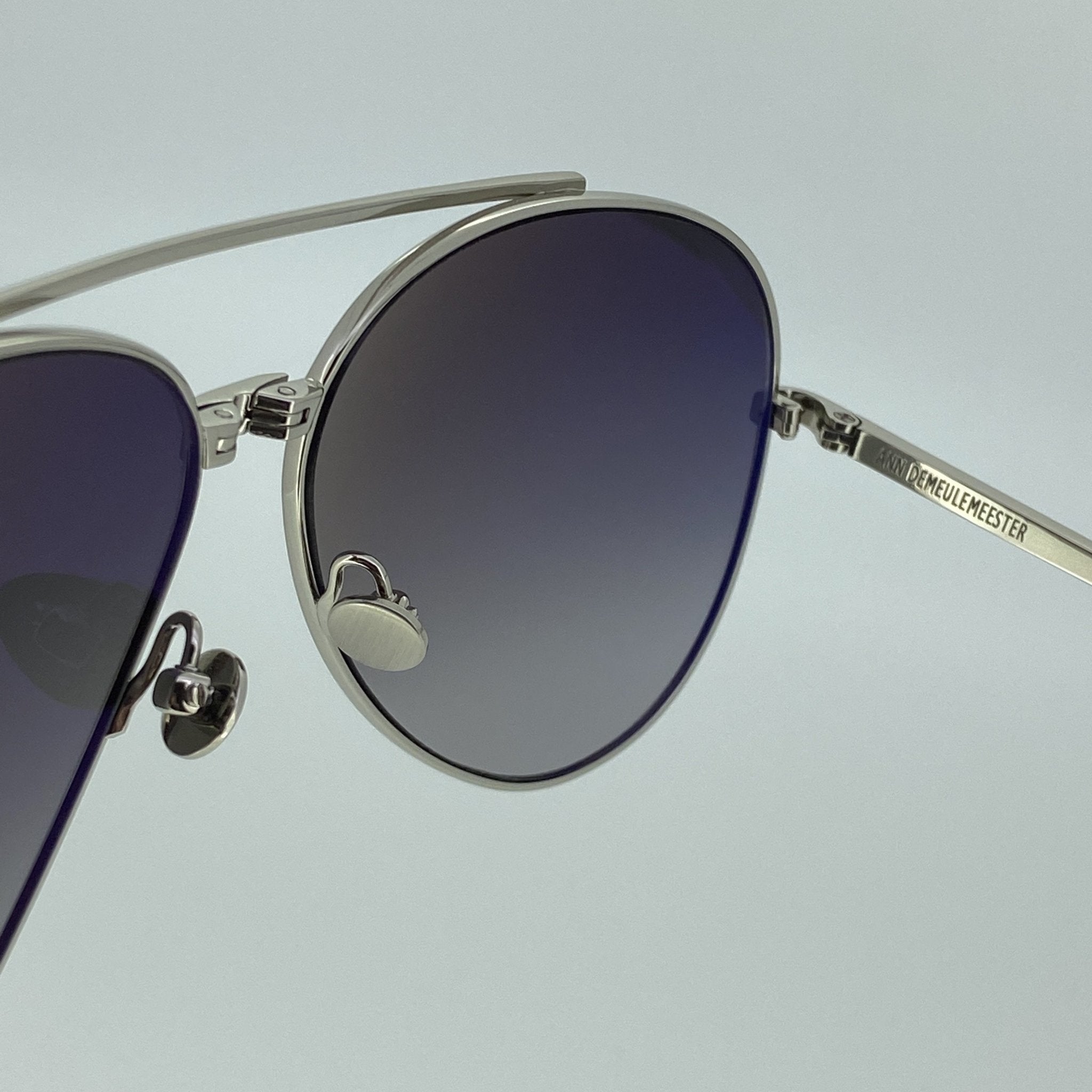 Ann Demeulemeester Unisex Sunglasses White Gold and Grey