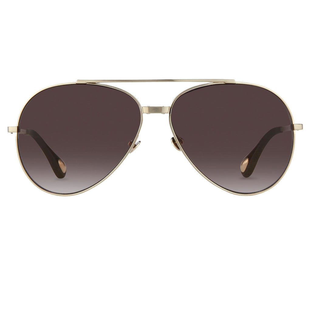 Ann Demeulemeester Unisex Sunglasses White Gold and Grey
