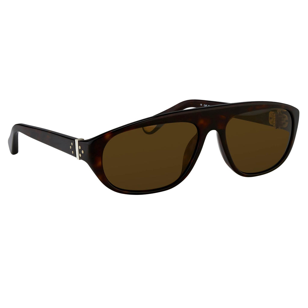 Ann Demeulemeester Sunglasses Flat Top Tortoise Shell and Brown