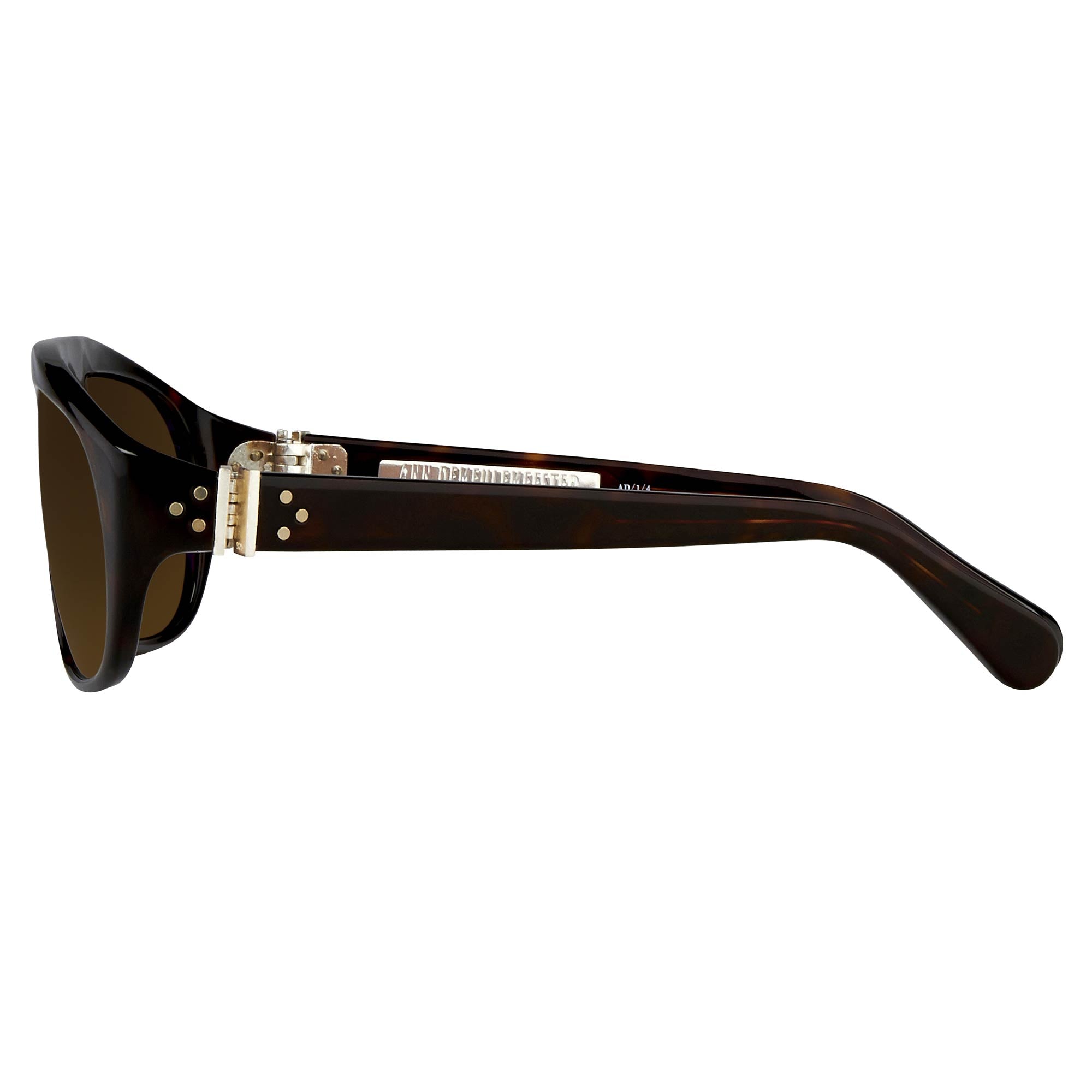 Ann Demeulemeester Sunglasses Flat Top Tortoise Shell and Brown