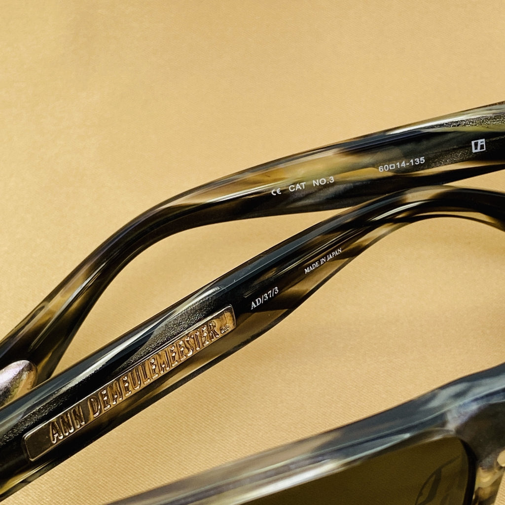 Ann Demeulemeester Sunglasses Angular Brown and Green