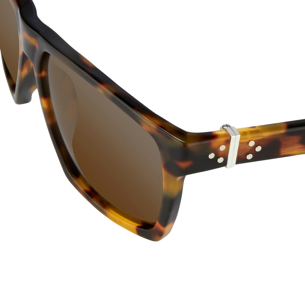 Ann Demeulemeester Sunglasses Angular Tortoise Shell and Brown
