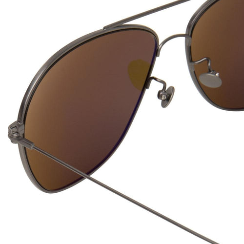 Ann Demeulemeester Men's Sunglasses Antique Silver and Brown