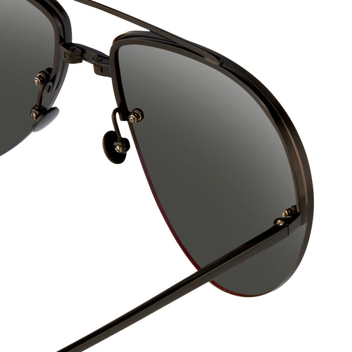 Ann Demeulemeester Men's Sunglasses Black and Grey