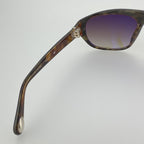 Ann Demeulemeester Sunglasses Flat Top Black and Brown Graduated