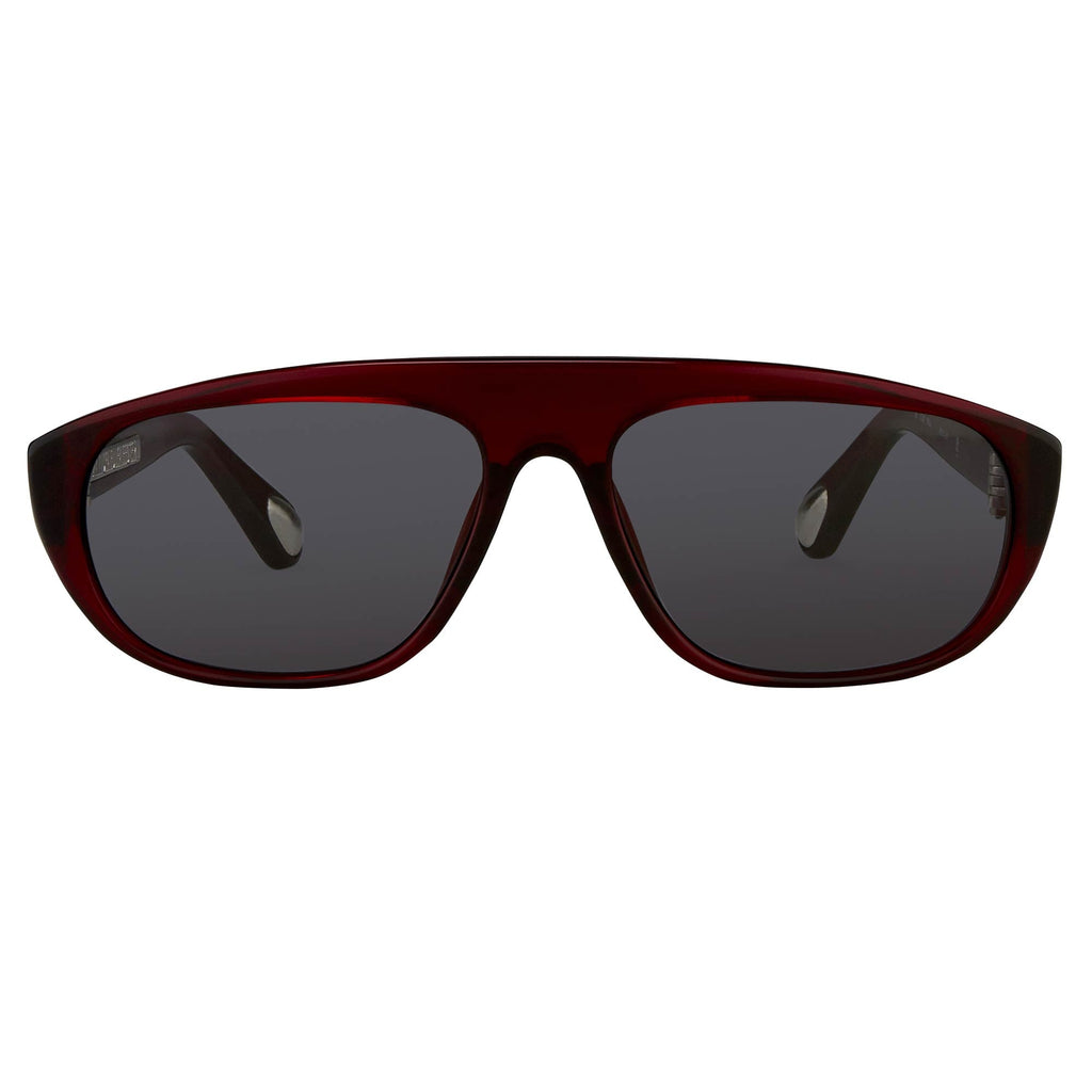 Ann Demeulemeester Men's Sunglasses Flat Top Red and Blue